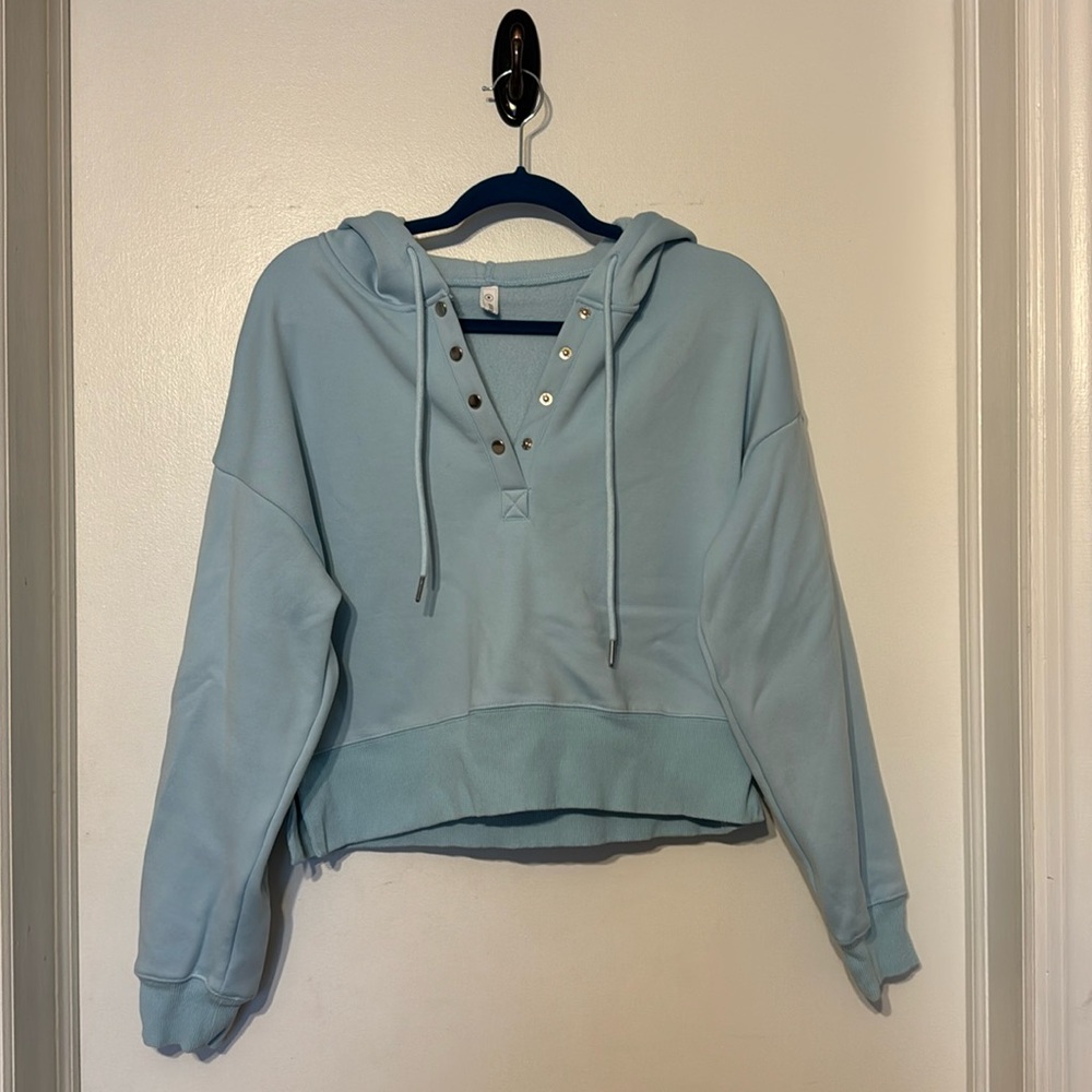 Cropped scuba sweatshirt